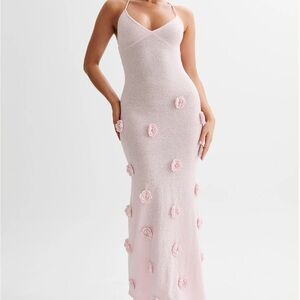 Elegant Pink Maxi Dress